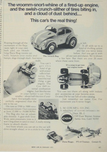 Cox baja bug toy - cox, car