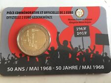 2 EURO BELGIQUE 2018 50 ANS MAI 68 COMMEMORATIVE NEUVE VERSION FRANCAISE