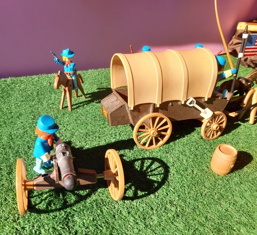 Lot playmobil western chariot