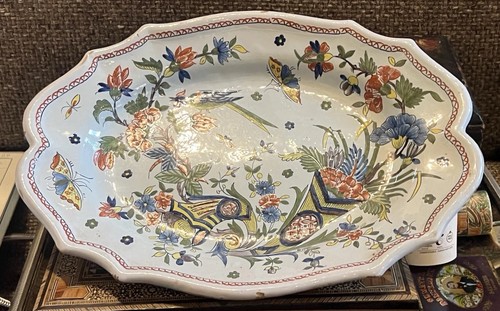Plat ancien faïence - plat,