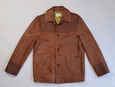 NWOT Drole De Monsieur Brown ''La Veste cuir Graine'' Leather Jacket Men Size M