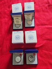 PIECES DE 5F ARGENT 2001 COFFRET BU - LOT DE 4 COFFRETS- PROMOTION