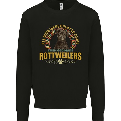 Chien rottweiler enfants - un,
