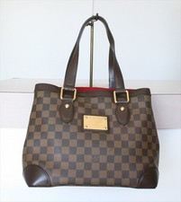 AUTHENTIC LOUIS VUITTON HAMPSTEAD PM Damier Ebene Hand bag No.1513