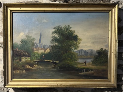 Ancienne huile sur toile