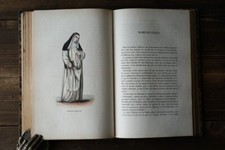 2 Livre ancien Histoire Costumes Ordres Religieux Abbé Tiron 116 gravures 1845