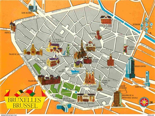 Carte postale belgique - carte,