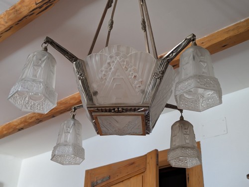 Lustre art déco verrerie des - art,