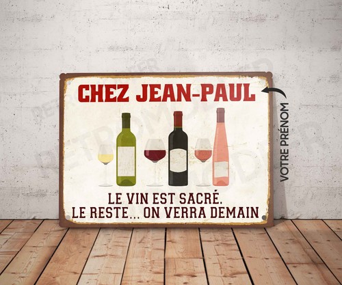 Plaque métal vintage bar - plaque,
