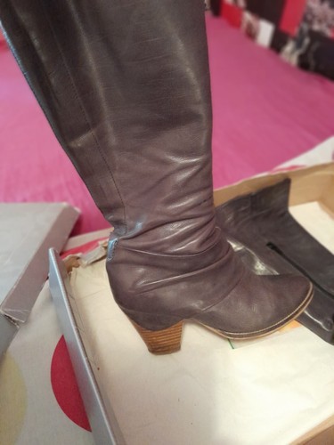 Bottes cuir femme t40 - bottes,
