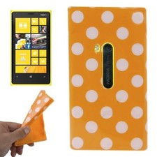 Housse De Téléphone Motif À Pois Pour Nokia Lumia 920 Orange