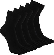 Chaussettes 5 Doigts Homme Chaussettes Orteils Séparés Five Fingers noir 44-4...