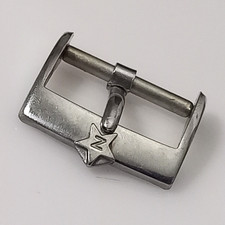 100% AUTHENTIC 1950-60'S 16MM ZENITH STELLINA STAR MG ACIER INOX SWISS BUCKLE