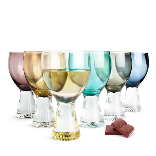 Multicolore verres vin - 6, a