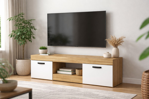 Meuble blanc bois - tv,