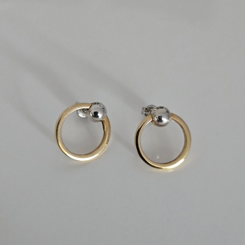 Boucles oreilles blanc et - boucles, d'oreilles