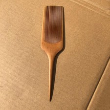 Peigne à cheveux en bois manche long, buis, simple et élégant, d'occasion