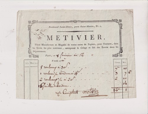 Novembre 1803 paris bd - 25,