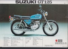Motorcycle Suzuki  GT 125   GT 185  sale brochure