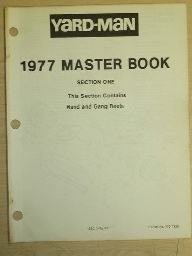 Vintage 1977 yard man master - vintage,