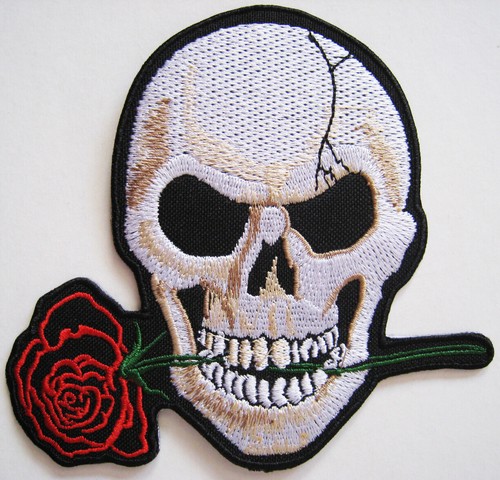 Patch ecusson skull rose - patch, usa
