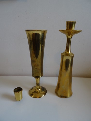 Paire bougeoirs vases - de, /