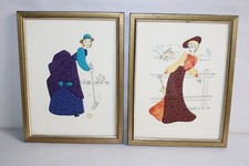 Paire de gravures de mode, jeu