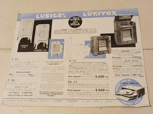Ancienne publicite prospectus - publicite,
