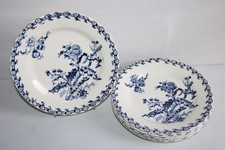 6 assiettes plates en faïence