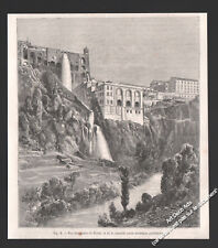 1892 TIVOLI, The Waterfalls The New Electric Factory Generator ITALY