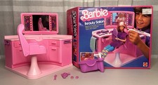 Barbie Beauty Salon Play Set - Incomplete w/ Box & Accessories - 1983