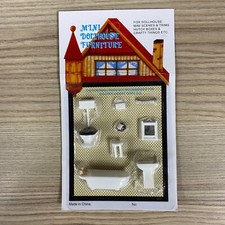 Mini Maison de Poupée Meubles Salle Bain Ensemble Modèle Miniatures Emballé Rusé