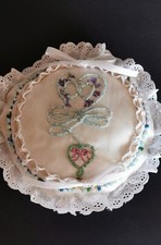 Oreiller/Coussin D'alliance fait main -- ARTISANAL -- Perlé -- Cousu Main