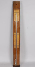 Antique barometer thermometer mercury variations of time wood Réaumur 19th century