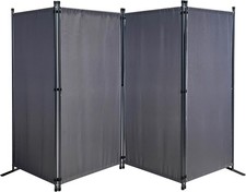 Paravent Divider Screen 165 x 220 cm Gray #R019