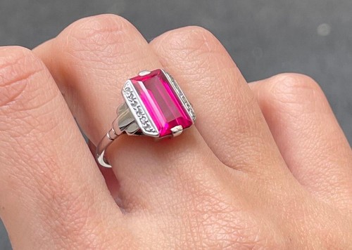 Bague gris rubis - or,