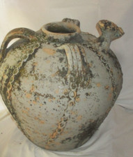 Ancien grande Cruche à Huile de noix- Perigord  XVIII-BUIRE DOURNE POTERIE 38 cm