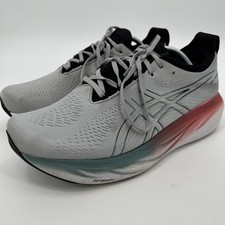 ASICS Gel-Nimbus 25 Shoes Mens Size 11.5 Gray Running PureGEL FF BLAST+ Cushion