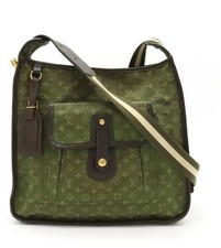Authentic LOUIS VUITTON Shoulder Bag Besace Mary Kate Green Monogram Mini Lin 
