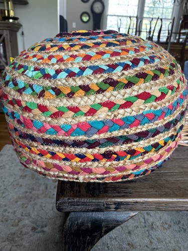 Hand braided jute colorful - hand-braided,