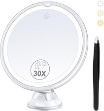 Miroir grossissant avec lumière 30X, Miroir de Maquillage grossissant 30X pour 