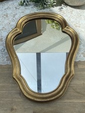 Antique Gilded Wood Wall Mirror - Louis XV Rococo Style - 41x32.5cm Vintage
