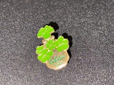 (X) VINTAGE ARTHUS BERTRAND PERFUME STONEWARE CABOTINE ENAMEL BADGE PINS