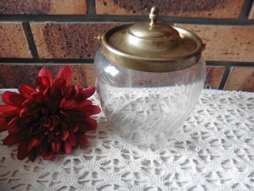 Ancien pot biscuit verre - pot,