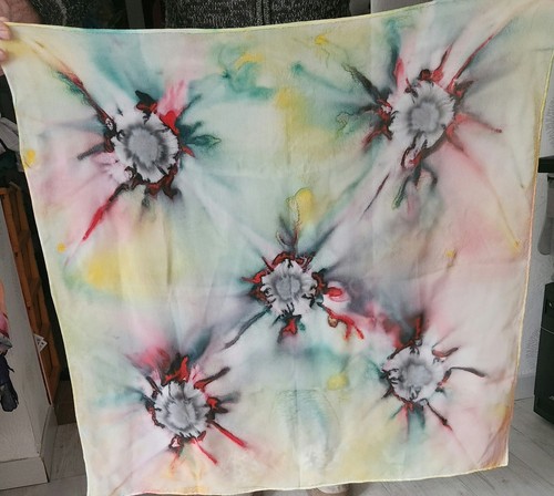 Foulard soie fait main - fait,