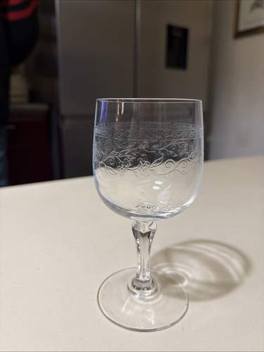 Vintage verre eau gravé - verre,