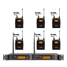 Wireless In Ear Monitor System 6 Receivers Pro Audio 2 channel Stage Studio DJ M