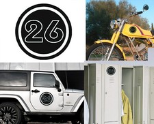Numéro 26, Autocollant Vinyle