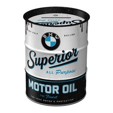 Tirelire tonneau de pétrole  BMW/ Superior Motor Oil, bidon, décoration