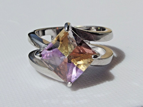 Bague argent 925 bande - argent, bi-bande